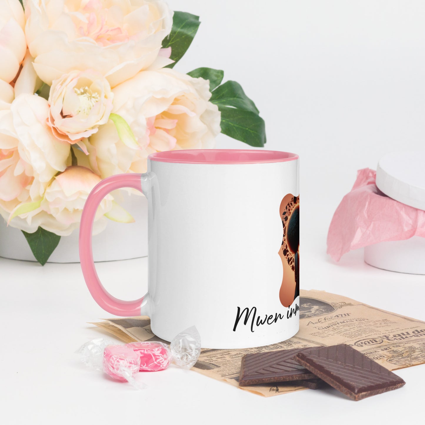 Mug à Intérieur Coloré Bonne Fête Maman