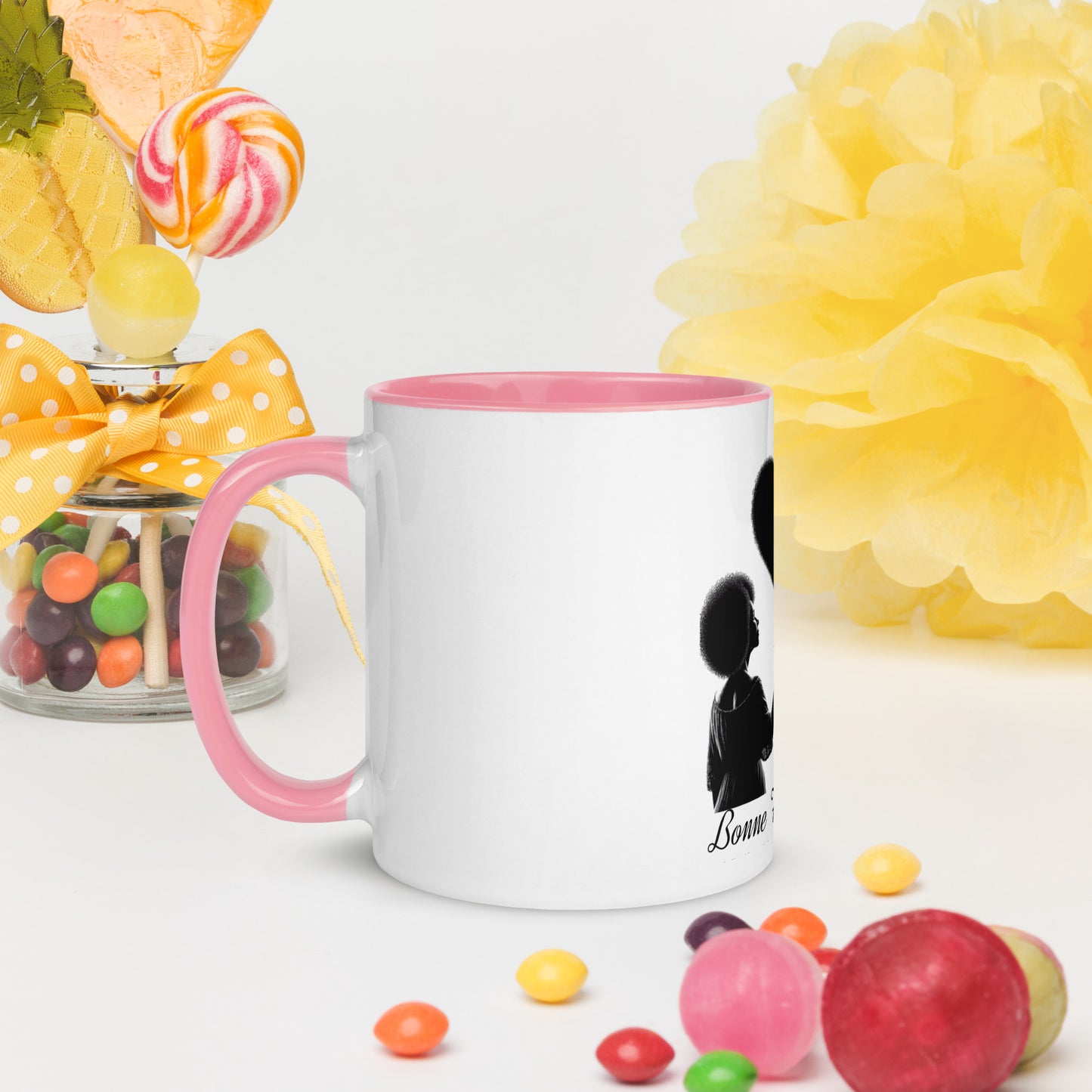 Mug à Intérieur Coloré Bonne fête Maman