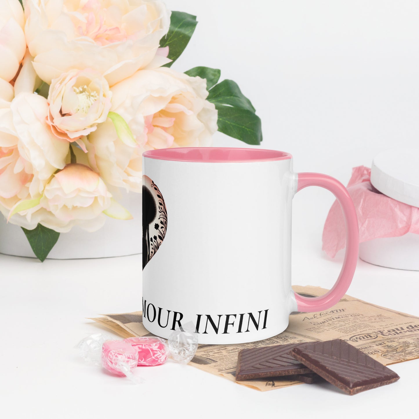 Mug à Intérieur Coloré Bonne fête Maman