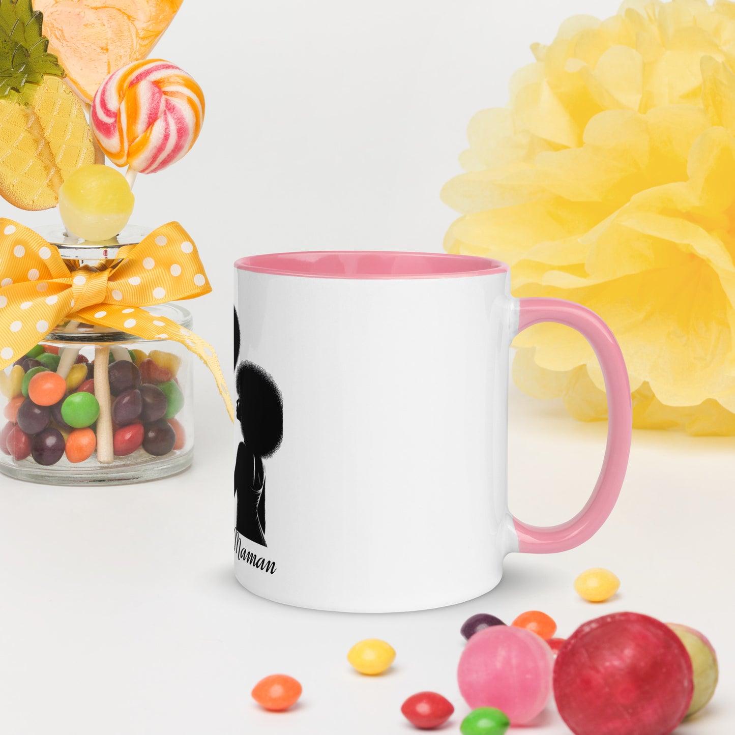 Mug à Intérieur Coloré Bonne fête Maman