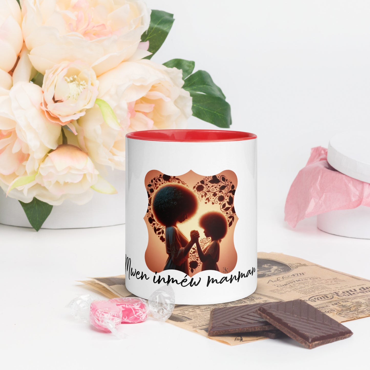 Mug à Intérieur Coloré Bonne Fête Maman
