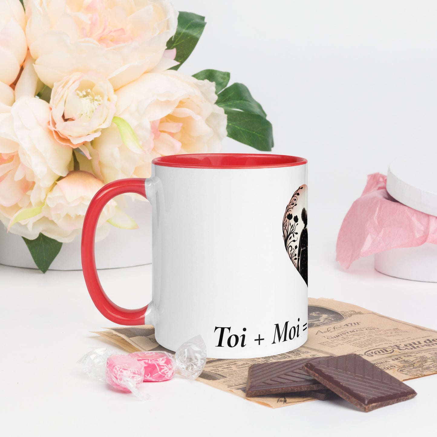Mug à Intérieur Coloré Bonne fête Maman