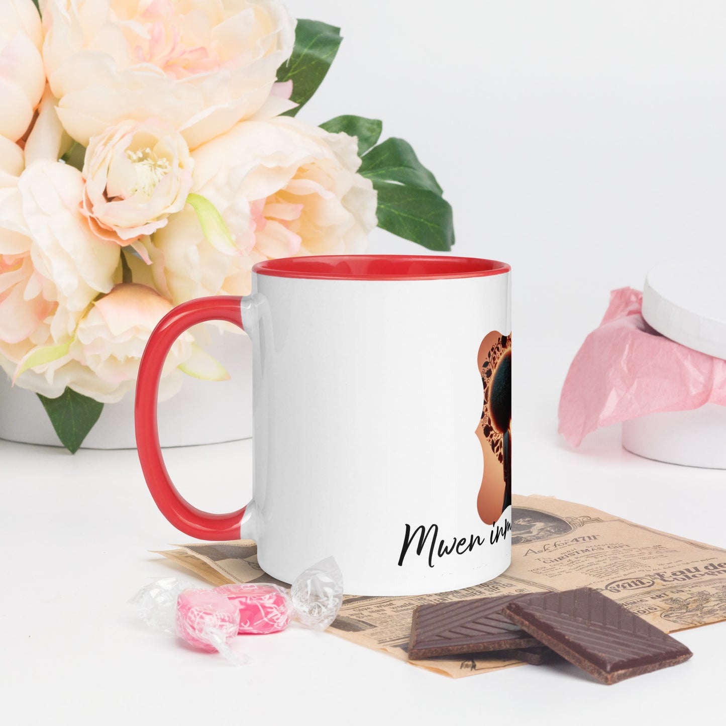 Mug à Intérieur Coloré Bonne Fête Maman