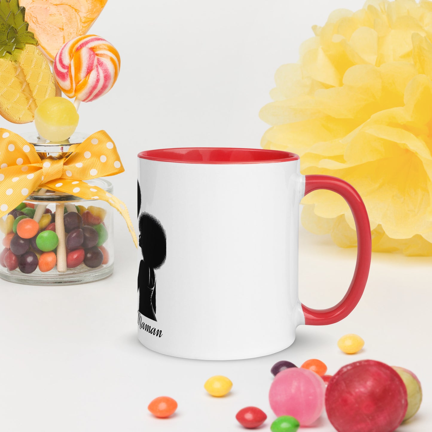 Mug à Intérieur Coloré Bonne fête Maman