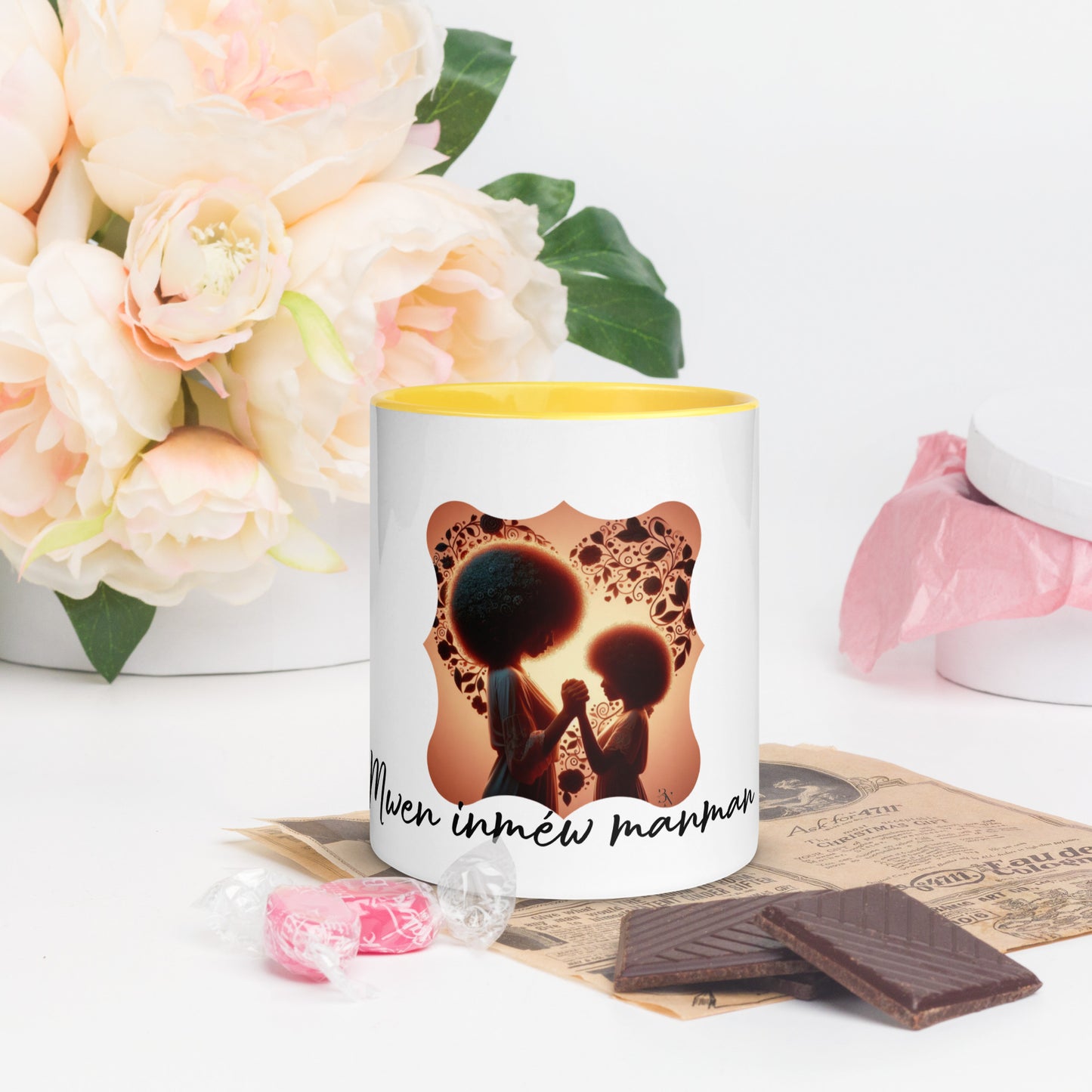 Mug à Intérieur Coloré Bonne Fête Maman