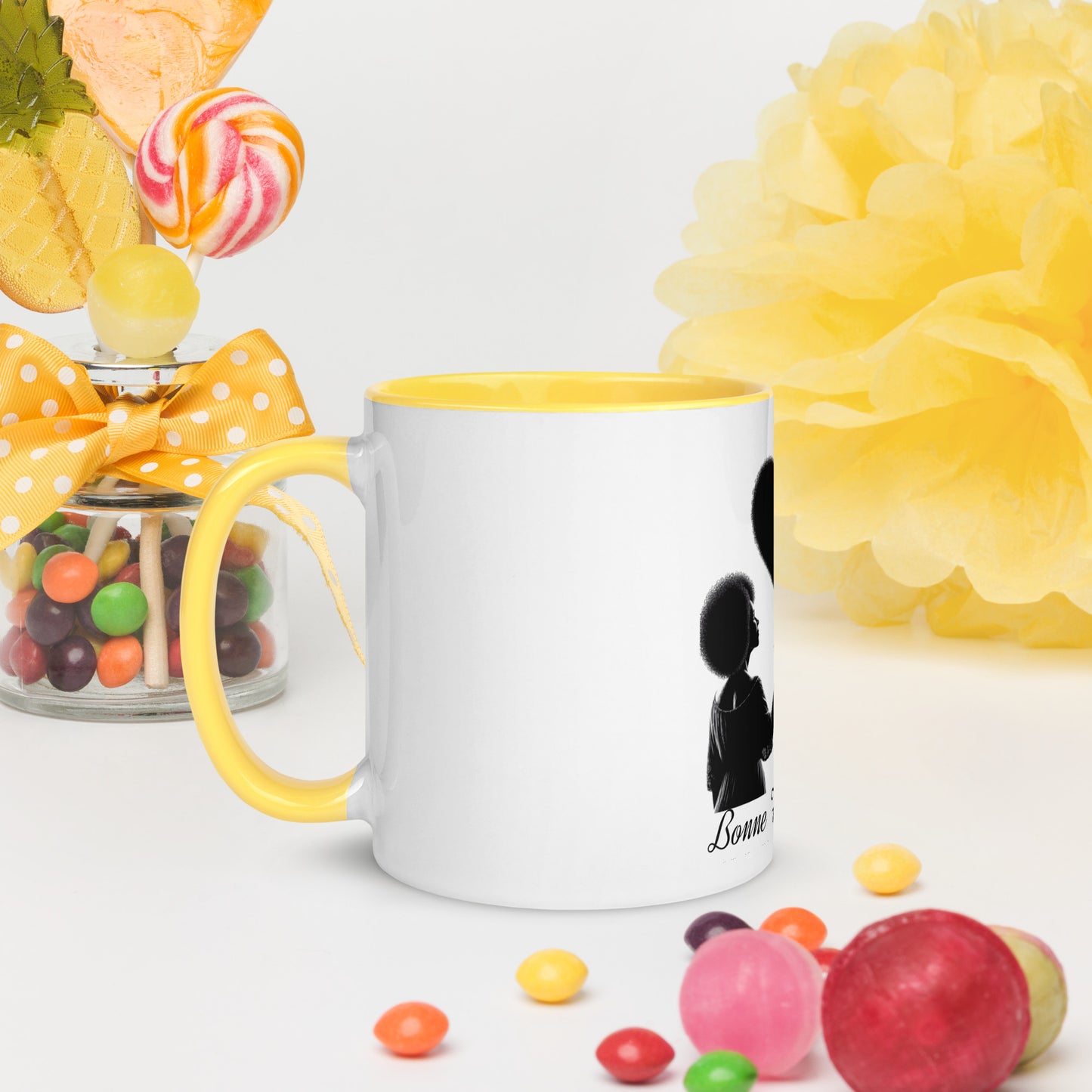Mug à Intérieur Coloré Bonne fête Maman