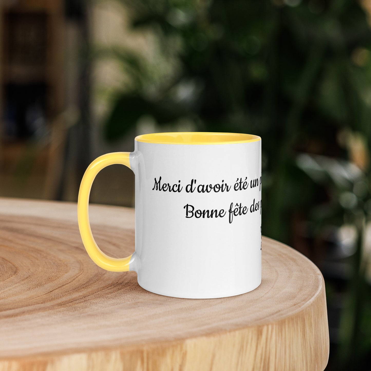 Mug à Intérieur Coloré Bonne fête Papa