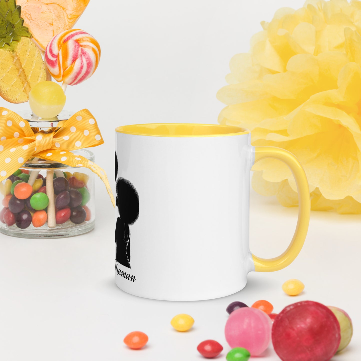 Mug à Intérieur Coloré Bonne fête Maman
